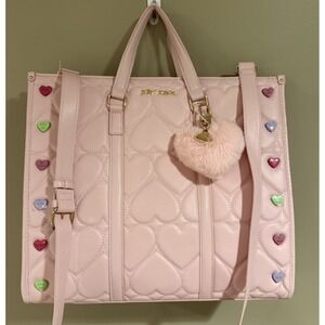 NEW Betsey Johnson Valentines Heart Tote Handbag